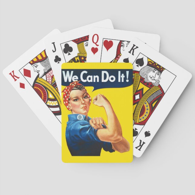 Rosie the Riveter (Ikonisches Poster) (Wir können  Spielkarten (Rückseite)