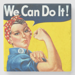 Rosie the Riveter (Ikonisches Poster) (Wir können  Steinuntersetzer