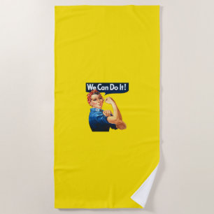 Rosie the Riveter (Ikonisches Poster) (Wir können Strandtuch