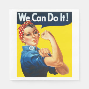 Rosie the Riveter (Ikonisches Poster) (Wir schaffe Serviette