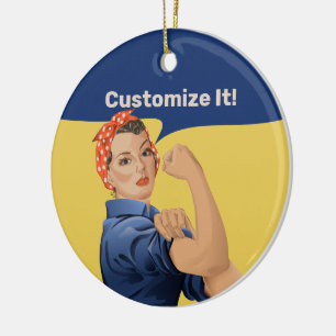 Rosie the Riveter Keramik Ornament