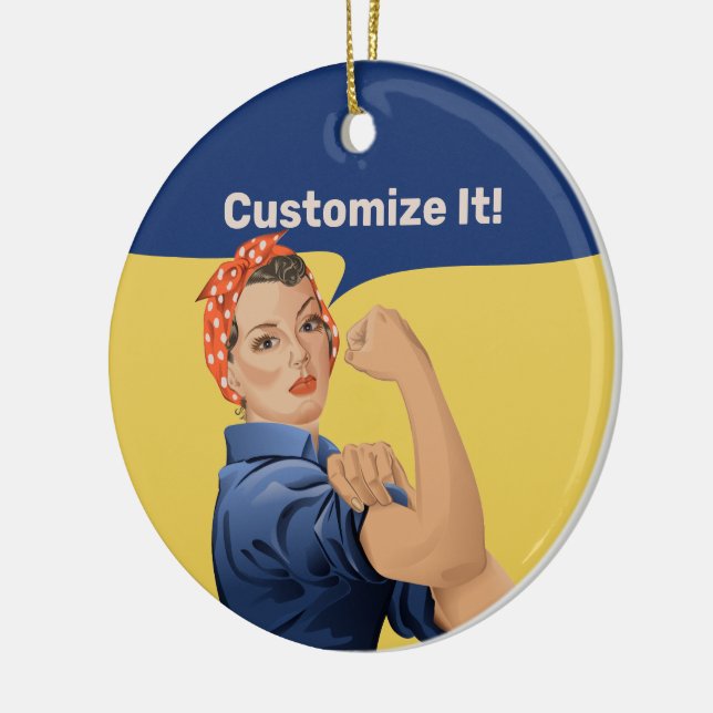 Rosie the Riveter Keramik Ornament (Links)