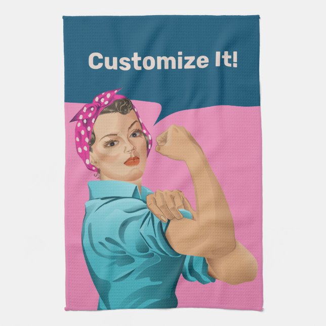 Rosie the Riveter Kitchtuch Geschirrtuch (Vertikal)