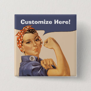 Rosie the Riveter! Knopf Button
