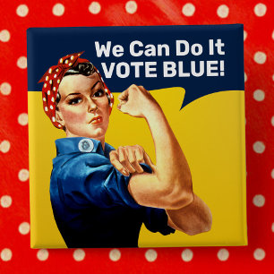 Rosie the Riveter Knopf Personalisieren Button