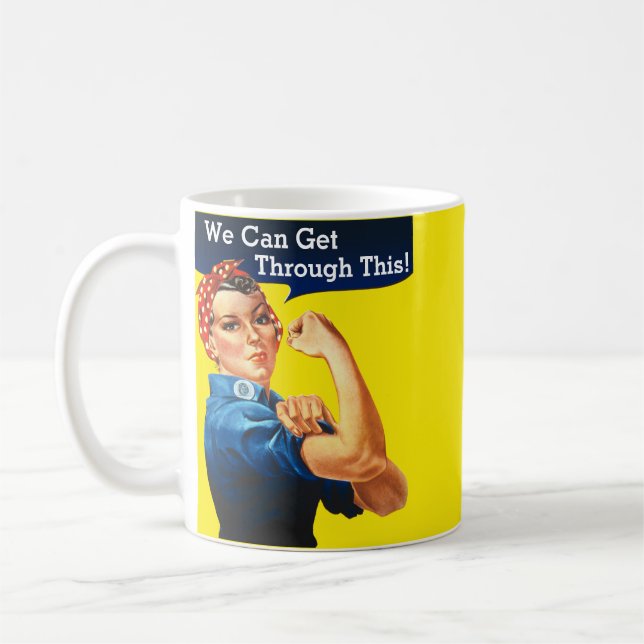 Rosie The Riveter können wir durchkommen! Kaffeetasse (Links)