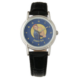 Rosie the Riveter Large Clock Armbanduhr