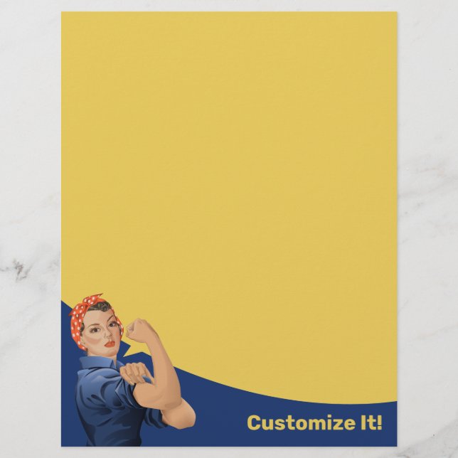 Rosie the Riveter Letterhead Briefbogen (Vorderseite)