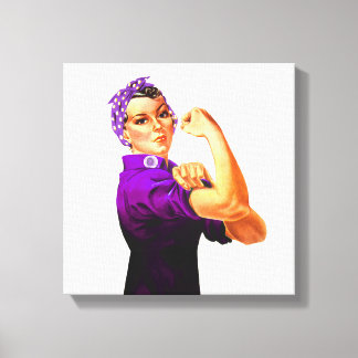 Rosie The Riveter - Lila Fibromyalgie Leinwanddruck