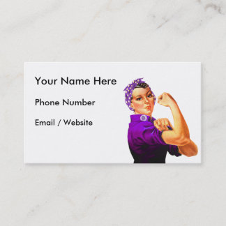 Rosie The Riveter - Lila Fibromyalgie Visitenkarte