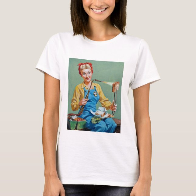 Rosie the Riveter Makes Toasted Cheese T-Shirt (Vorderseite)