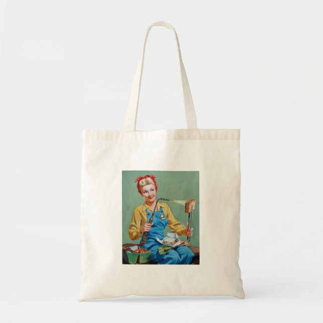 Rosie the Riveter Makes Toasted Cheese Tragetasche (Vorne)
