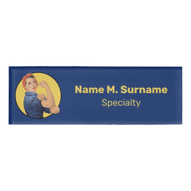 Rosie the Riveter Namenschild (Vorderseite)