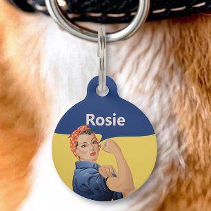 Rosie the Riveter Namensschild Haustiermarke
