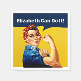 Rosie the Riveter | Napkin | Personalisieren Serviette