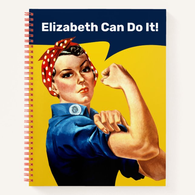 Rosie the Riveter | Notebook | Personalisieren Notizbuch (Vorderseite)