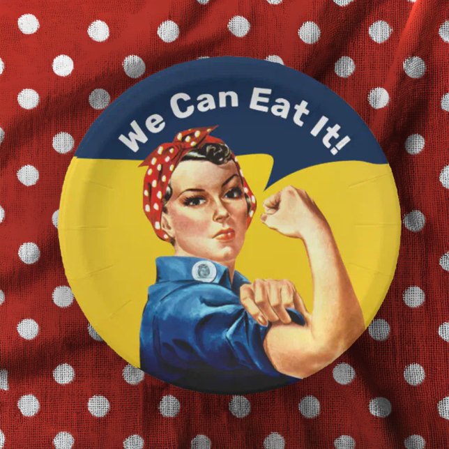 Rosie the Riveter | Papierplatte | Wir können es e Pappteller (Von Creator hochgeladen)
