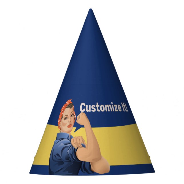 Rosie the Riveter Party Hat Partyhütchen (Vorderseite)