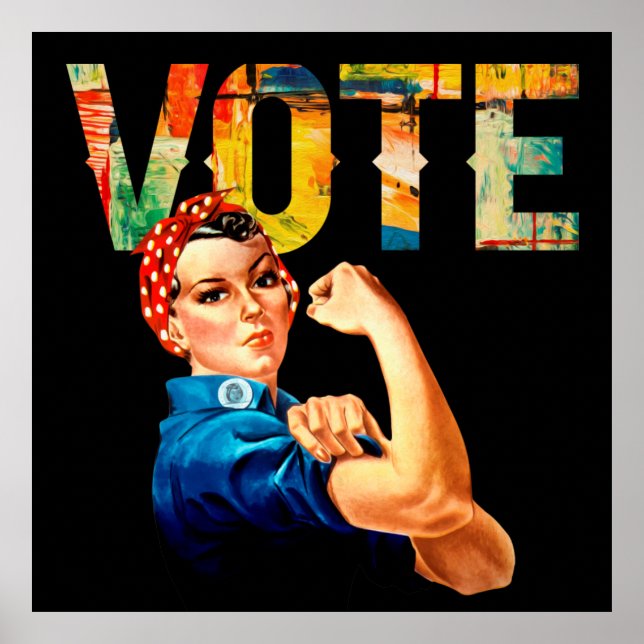 Rosie the Riveter Political Poster Wahl (Vorne)