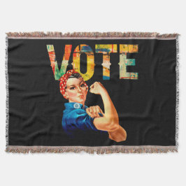 Rosie the Riveter Political Poster Wahl Decke
