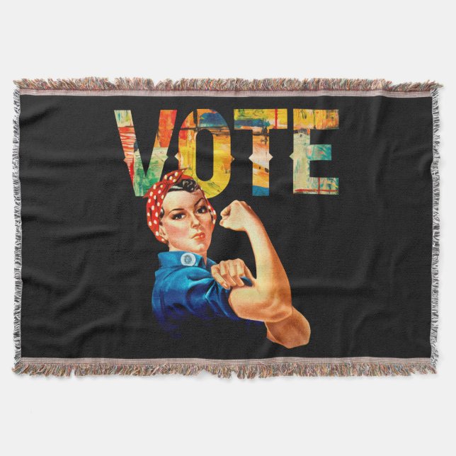 Rosie the Riveter Political Poster Wahl Decke (Vorderseite)