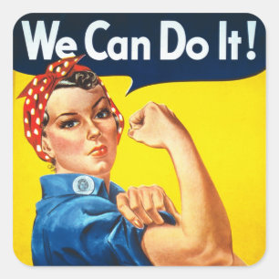 Rosie The Riveter Quadratischer Aufkleber