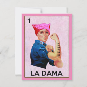 Rosie the Riveter Resistents La Dama Loteria Postkarte