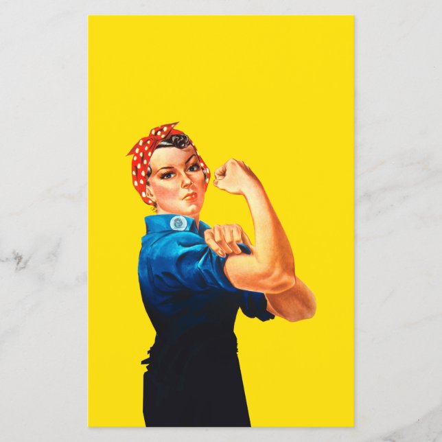 Rosie The Riveter Retro Design Style Flyer (Vorne)