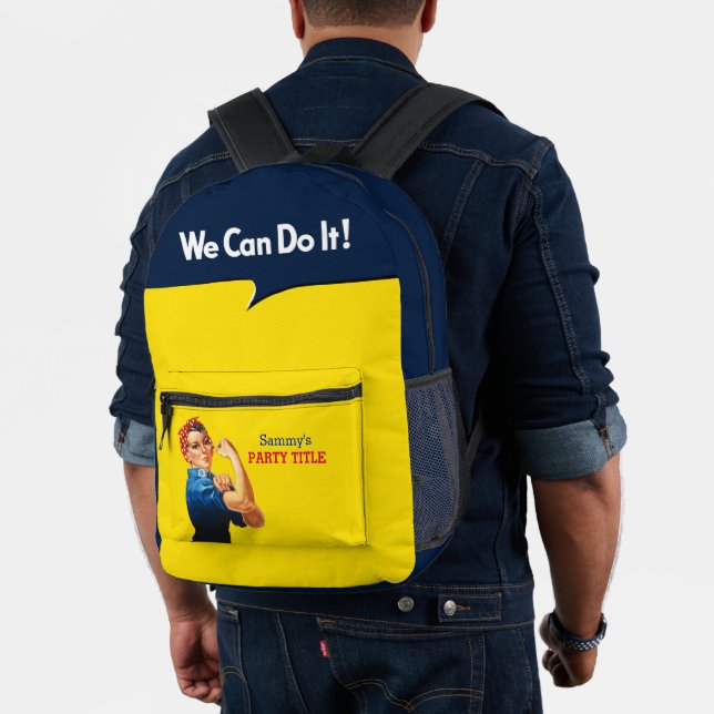 Rosie The Riveter Retro Style Bedruckter Rucksack (Insitu (Modell))