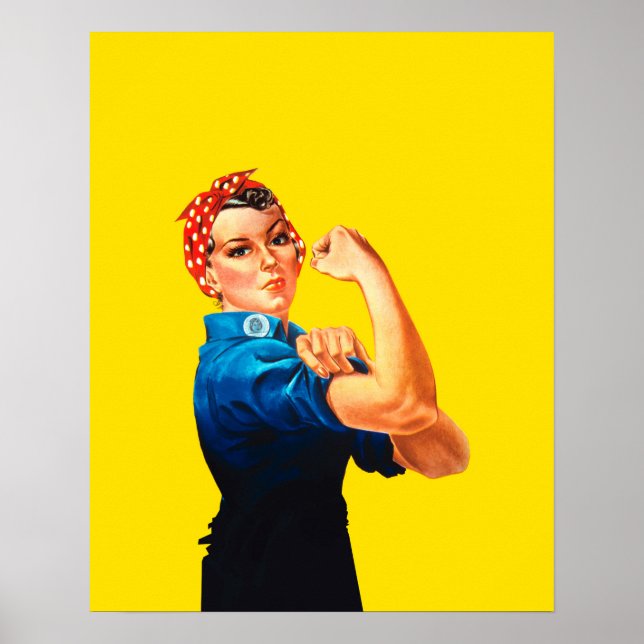 Rosie The Riveter Retro Style Icon Poster (Vorne)