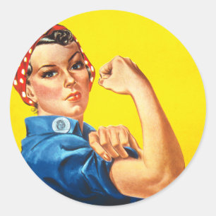 Rosie The Riveter Runder Aufkleber