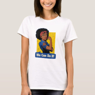 Rosie The Riveter Shirt Black Strong Women We Can 