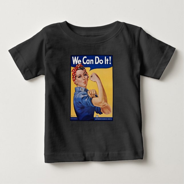 Rosie the Riveter: Starke Frauen Empowerment Baby T-shirt (Vorderseite)
