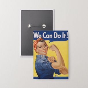 Rosie the Riveter: Starke Frauen Empowerment Button