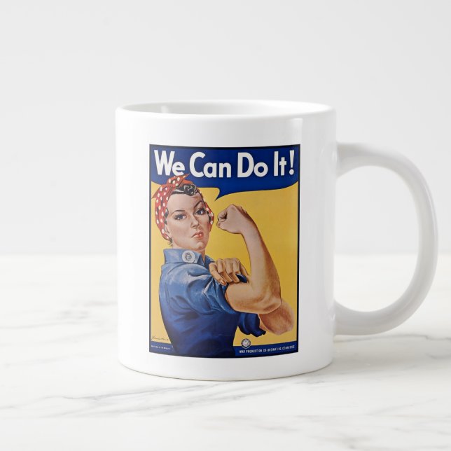 Rosie the Riveter: Starke Frauen Empowerment Jumbo-Tasse (Rechts)
