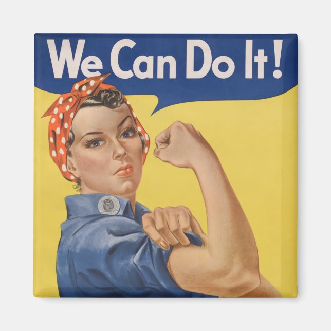 Rosie the Riveter: Starke Frauen Empowerment Magnet (Vorne)