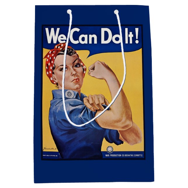 Rosie the Riveter: Starke Frauen Empowerment Mittlere Geschenktüte (Vorderseite)