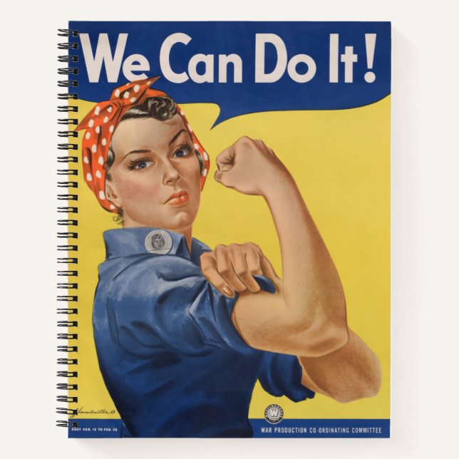 Rosie the Riveter: Starke Frauen Empowerment Notizbuch (Vorderseite)