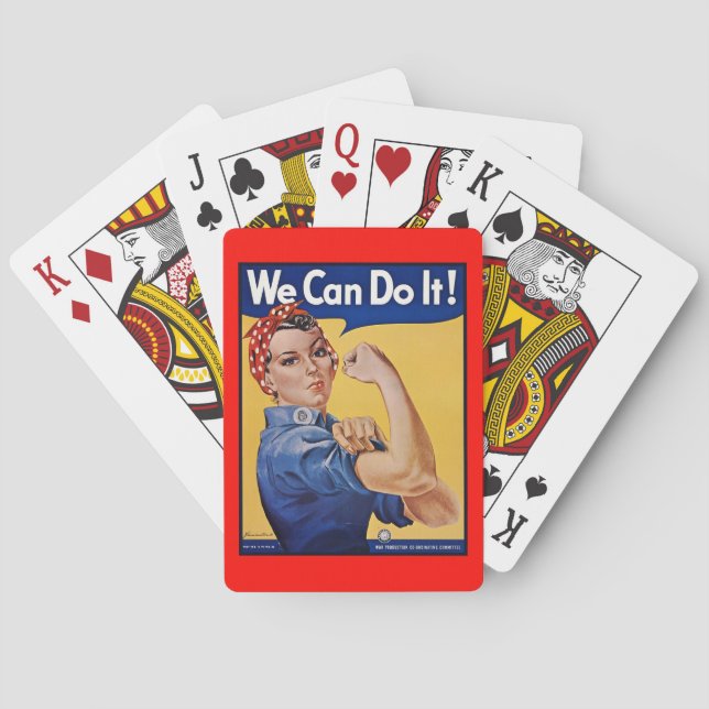 Rosie the Riveter: Starke Frauen Empowerment Spielkarten (Rückseite)