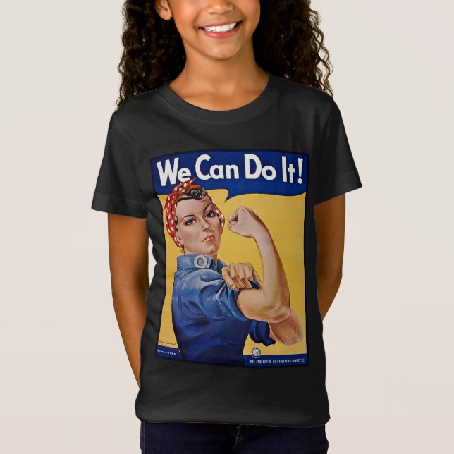 Rosie the Riveter: Starke Frauen Empowerment T-Shirt (Vorderseite)