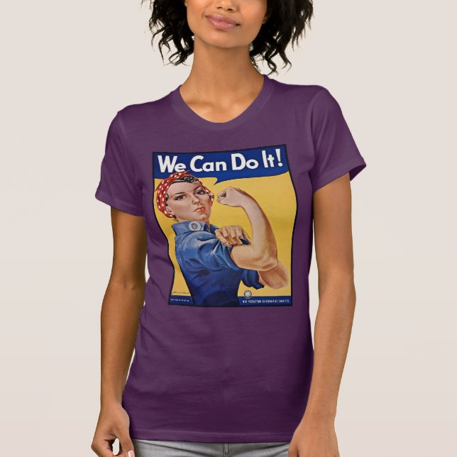 Rosie the Riveter: Starke Frauen Empowerment T-Shirt (Vorderseite)