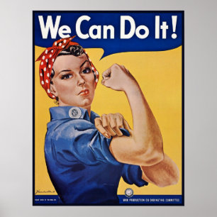 Rosie the Riveter Starke Frauen in der Belegschaft Poster