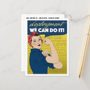 Rosie the Riveter Stationierung Goals Postcard Postkarte