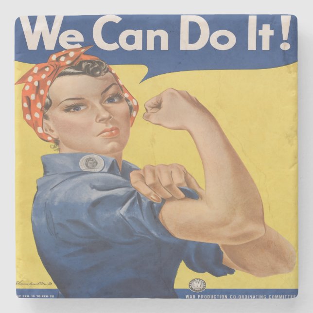 Rosie the Riveter Steinuntersetzer (Vorderseite)