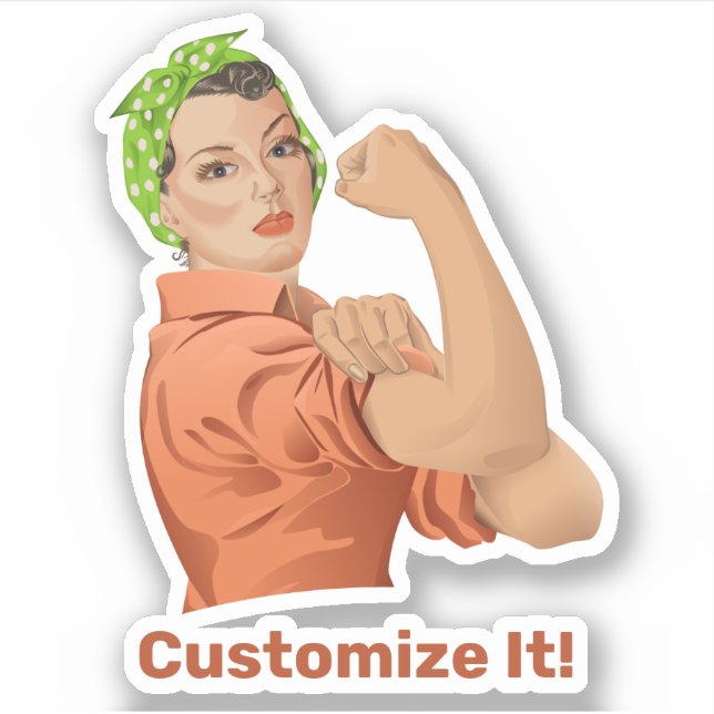 Rosie the Riveter Sticker (Vorderseite)