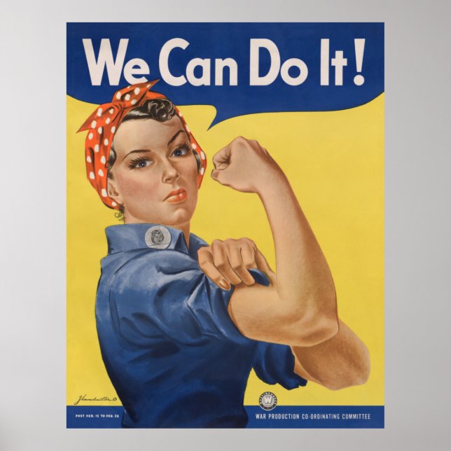 Rosie the Riveter Strong Women in Workforce Poster (Vorne)