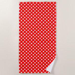 Rosie The Riveter Style Polka Dots on a Strandtuch