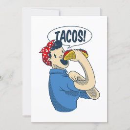 Rosie the riveter taco cinco de mayo einladung