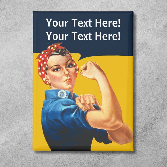 Rosie the Riveter Vintag Magnet (Custom Rosie the Riveter Magnet)