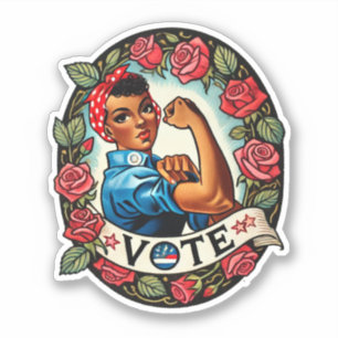 Rosie the Riveter Vote Aufkleber